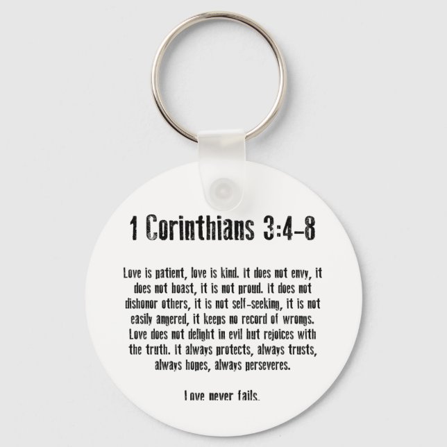 Chaveiro O amor é paciente (Frente)