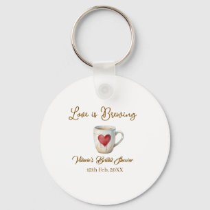 Chaveiro O amor está fervendo caneca de café branco coração