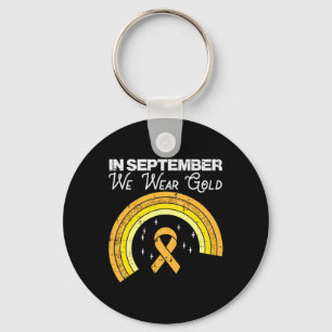 Chaveiro O Arco-Íris Em Setembro Vestimos Cancer Dourado Da