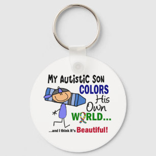 Chaveiro O autismo COLORE SEU PRÓPRIO filho do MUNDO