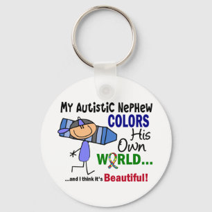 Chaveiro O autismo COLORE SEU PRÓPRIO sobrinho do MUNDO