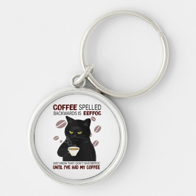 Chaveiro O Café Ortografado Para Trás É Eef Apenas Sabe Que (Frente)
