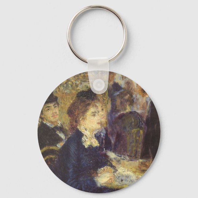 Chaveiro O Café por Pierre Renoir, Impressionismo Vintage (Frente)