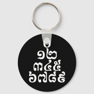 Chaveiro O Cambodian numera a pirâmide - 0 Khmer 12 345