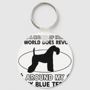 Chaveiro O cão revolve em torno de meu AZUL de KERRY