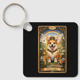 Chaveiro O Cartão de Tarot do Corgi
