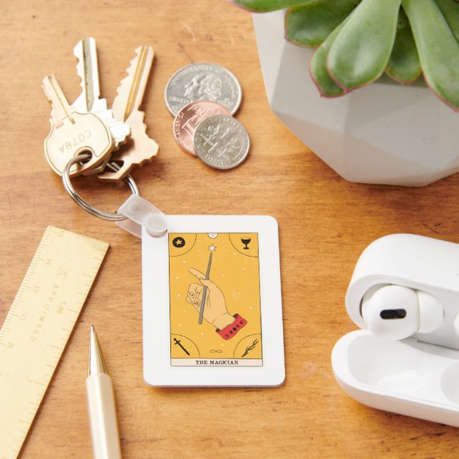 Chaveiro O cartão tarot mágico infinita quatro elementos (Mesa)