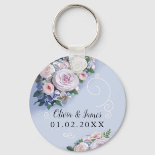 Chaveiro O Casamento Casal Peony Rosa favorece o legante