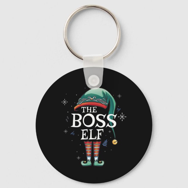 Chaveiro O Chefe Elf Xmas Que Corresponde À Família Elf Par (Frente)