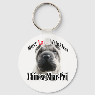 Chaveiro O chinês Shar-Pei deve amar enrugamentos