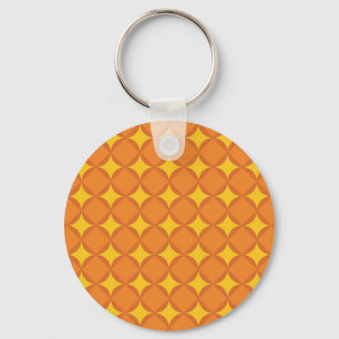 Chaveiro O círculo de estilo dos anos 70 laranja