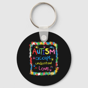 Chaveiro O conceito de conscientização do Autismo de Brusha