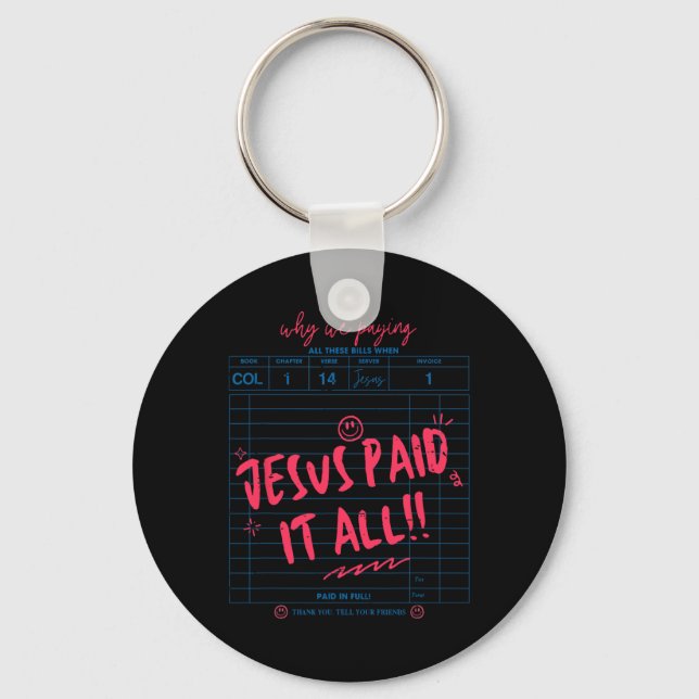 Chaveiro O Convidado Jesus Pagou Tudo Páscoa Dia C (Frente)
