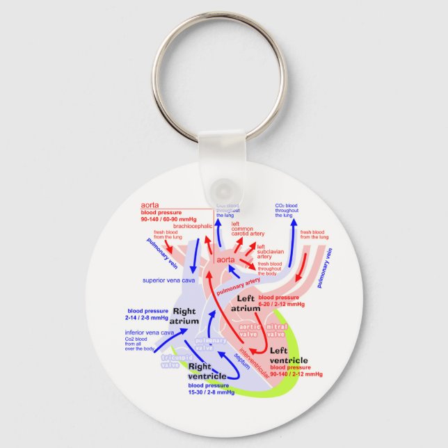 Chaveiro O coração mais detalhado (Frente)