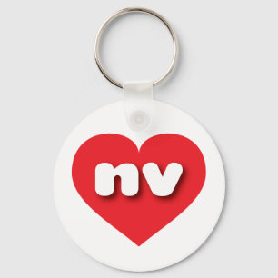 Chaveiro O coração vermelho de Nevada - Eu amo a TV