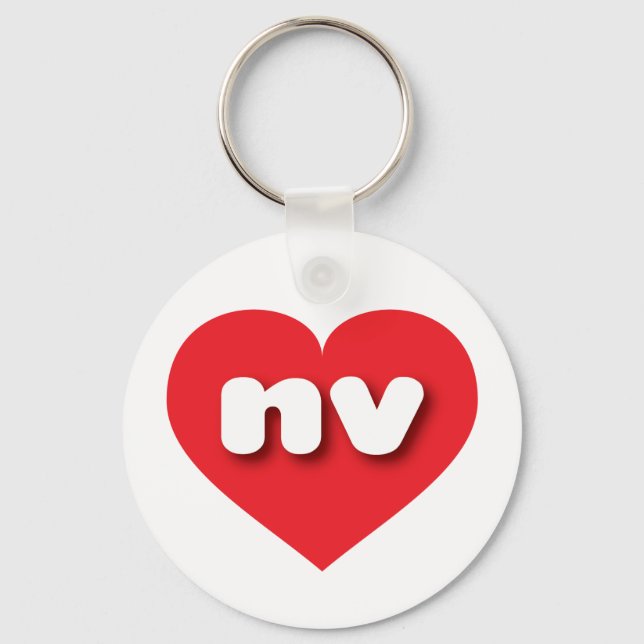 Chaveiro O coração vermelho de Nevada - Eu amo a TV (Frente)