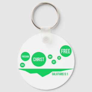 Chaveiro O cristo ajustou-nos livre - 5:1 de Galatians