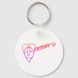 Chaveiro O cristo é a tecla Acrylic Round Keyring