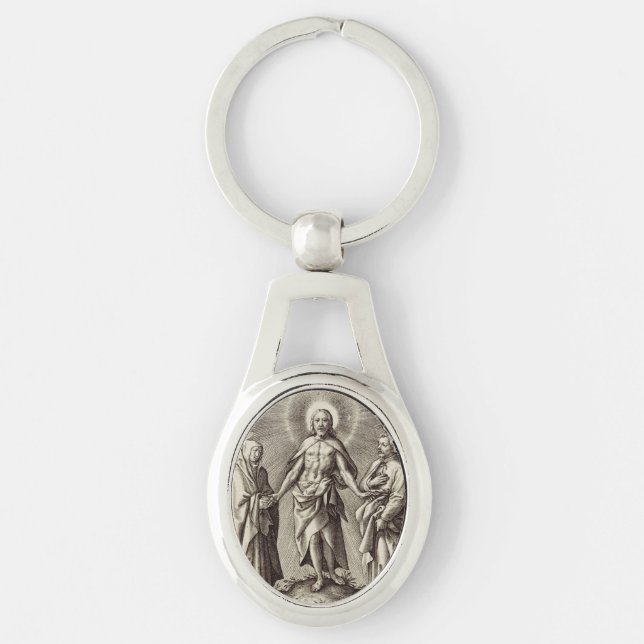 Chaveiro O Cristo Retreen está sobre uma colina  (Frente)