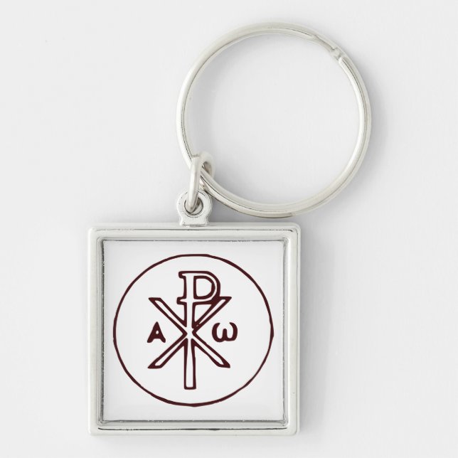 Chaveiro O cristograma Chi-Rho símbolo  (Frente)