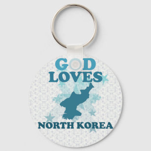 Chaveiro O deus ama a Coreia do Norte