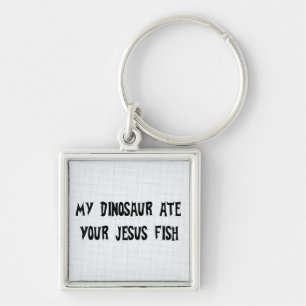 Chaveiro O dinossauro come peixes de Jesus