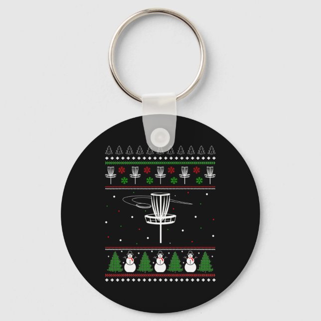 Chaveiro O Doce De Golf De Natal Feio Oferece Presentes Par (Frente)