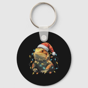 Chaveiro O Dragão Bonito De Carapaça Luz De Natal Santa Hat