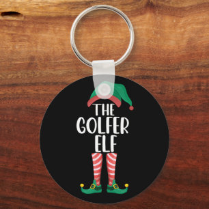 Chaveiro O Elfo Golfista Família Golf Correspondência Natal