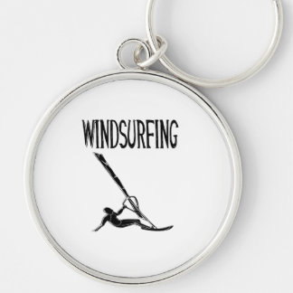 Chaveiro o esporte preto windsurfing do texto v3 windsurf