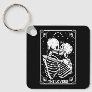 Chaveiro O Esqueleto Da Placa Tarot Do Lovers Namorados Gót
