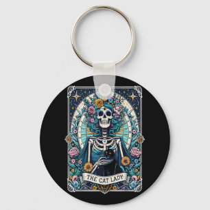 Chaveiro O Esqueleto Da Senhora Tarot Cat Cat Mamãe Cat Lov