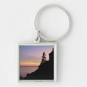 Chaveiro O farol de Bass Harbor na Ilha do Deserto do Monte