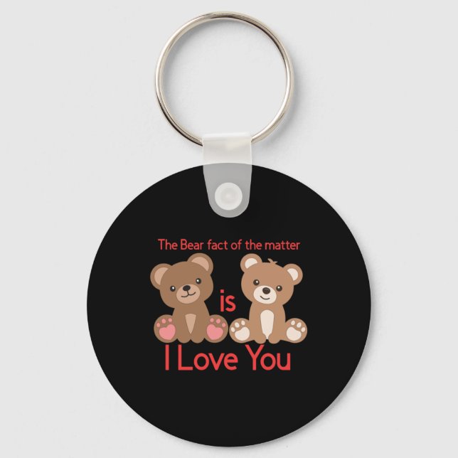 Chaveiro O Fato Do Urso É Que Eu Te Amo! (Frente)