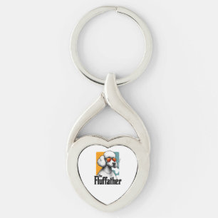Chaveiro O Fluffather Poodle Vintage Cão Engraçado Máfia Ve