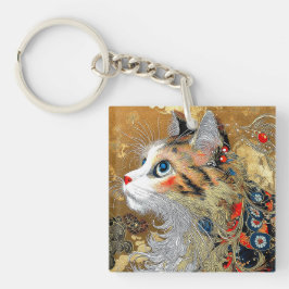 Chaveiro O Gato Zen | Vintage Japonês Ukiyo-e