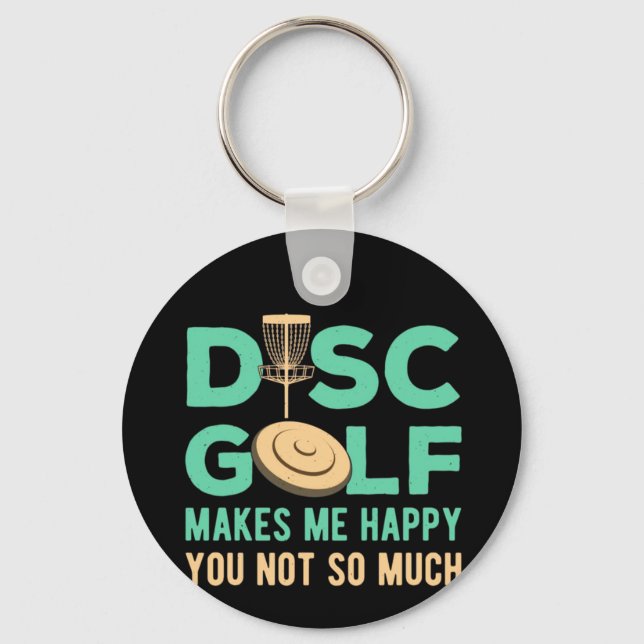 Chaveiro O Golfe de Disco Me Torna Feliz (Frente)