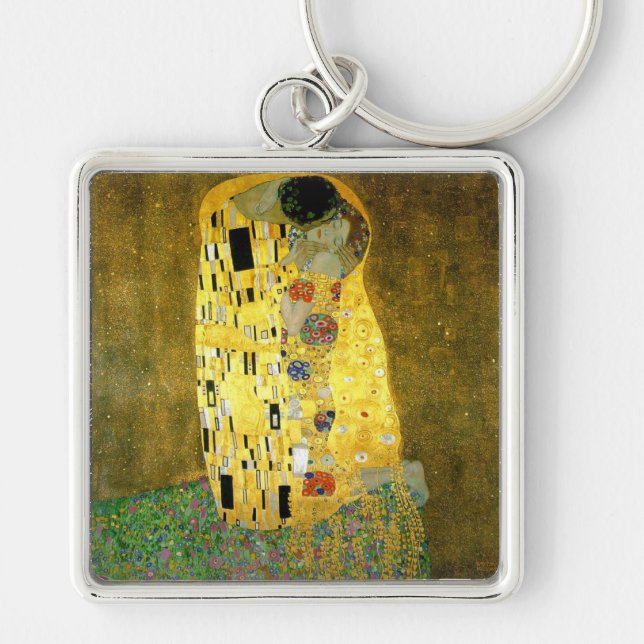 Chaveiro O ~ Gustavo Klimt do beijo (Frente)