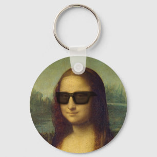 Chaveiro O hipster feliz Mona Lisa protege Leonardo da