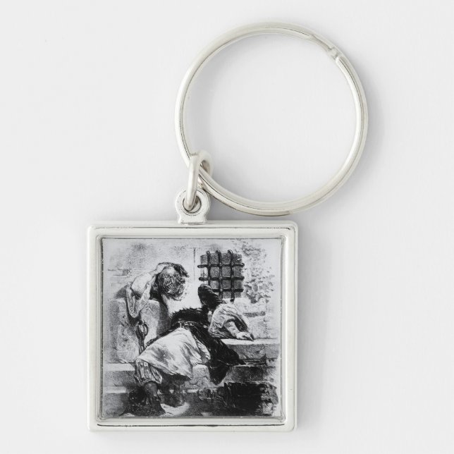 Chaveiro O homem na máscara do ferro em sua prisão (Frente)