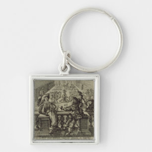 Chaveiro O jardim da nobreza francesa, c.1640 (engravi