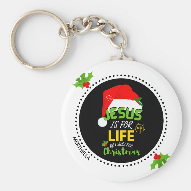 Chaveiro O JESUS Personalizado É A VIDA, Não Apenas Para O  (Frente)