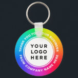 Chaveiro O logotipo de sua empresa no Rainbow Obrigado<br><div class="desc">Logotipo de sua empresa no Yecatching Colorful Rainbow Agradecemos o chaveiro personalizado com texto personalizado em um design moderno e profissional. Minimalista e unísexo,  para qualquer idade e em qualquer ocasião.</div>