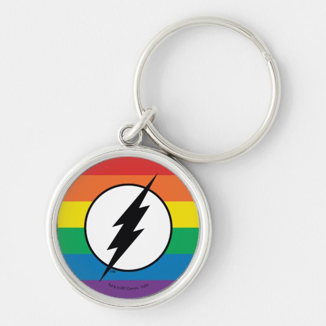 Chaveiro O logotipo Flash Rainbow (Frente)
