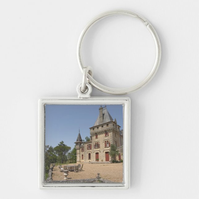 Chaveiro O magnífico Chateau de Pressac e jardim (Frente)