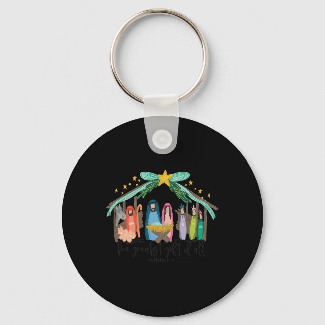 Chaveiro O Maior Presente Para Todo o Natal Natividade Jesu (Frente)