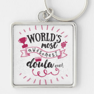 Chaveiro o melhor doula dos mundos - keyring - obrigado