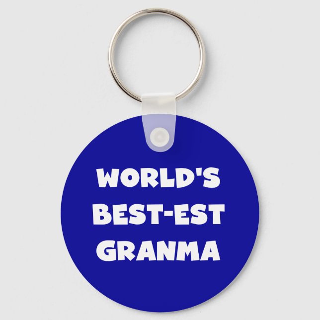 Chaveiro O melhor granma preto e branco do mundo (Frente)