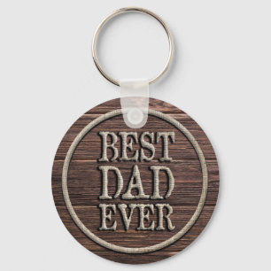 Chaveiro O melhor Pai jamais Russo Burlap & Wood