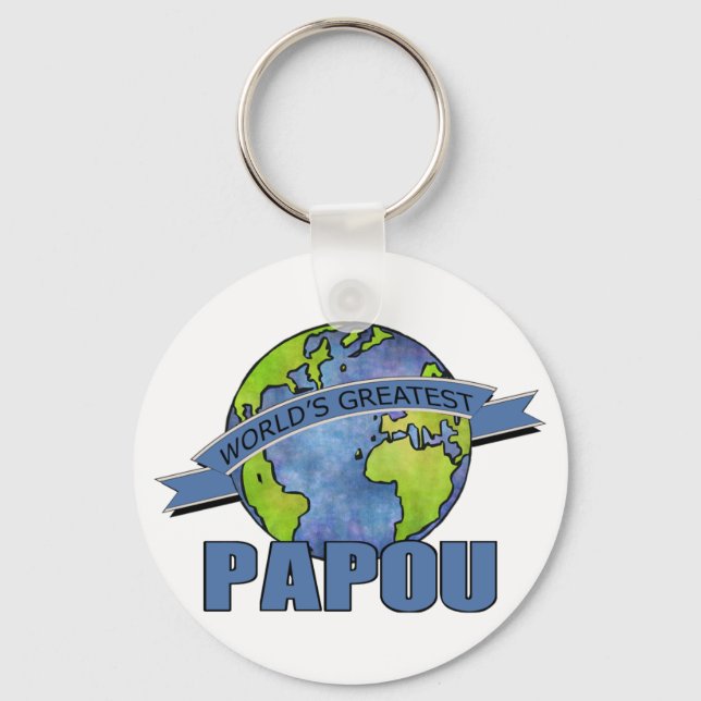 Chaveiro O Melhor Papou do Mundo (Frente)